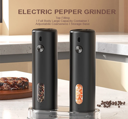 Electric Salt and Pepper Grinder Set Rechargeable Automatic