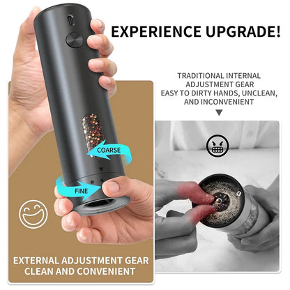 Electric Salt and Pepper Grinder Set Rechargeable Automatic
