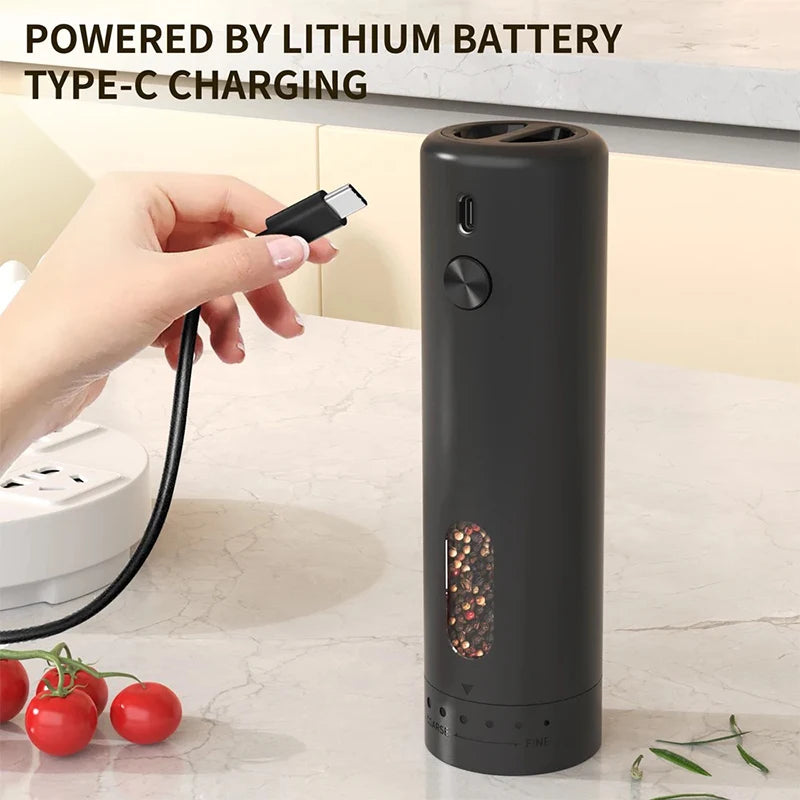 Electric Salt and Pepper Grinder Set Rechargeable Automatic