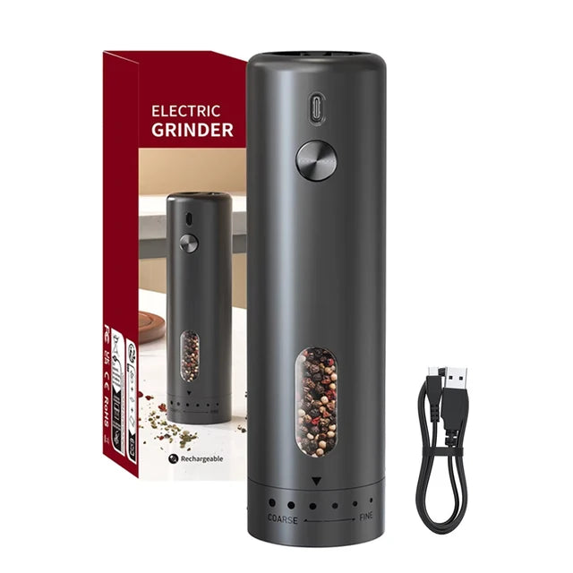 Electric Salt and Pepper Grinder Set Rechargeable Automatic